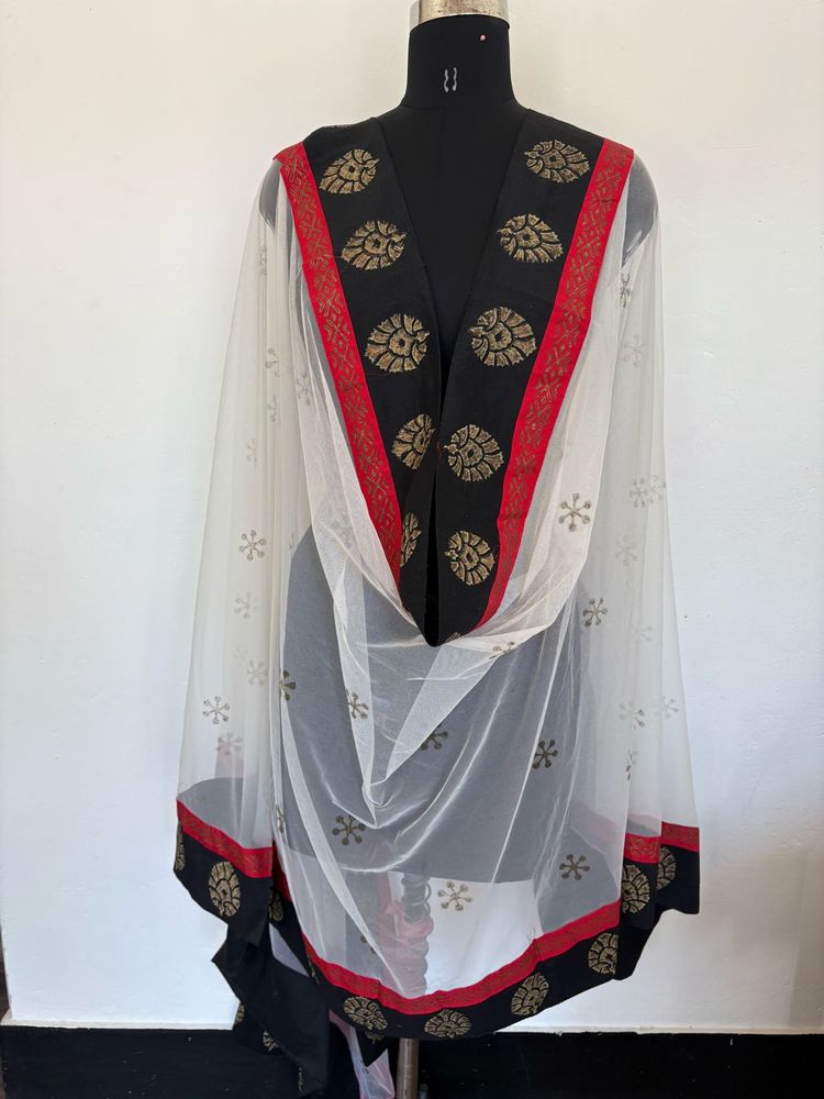 Elegant Net Dupatta with Border