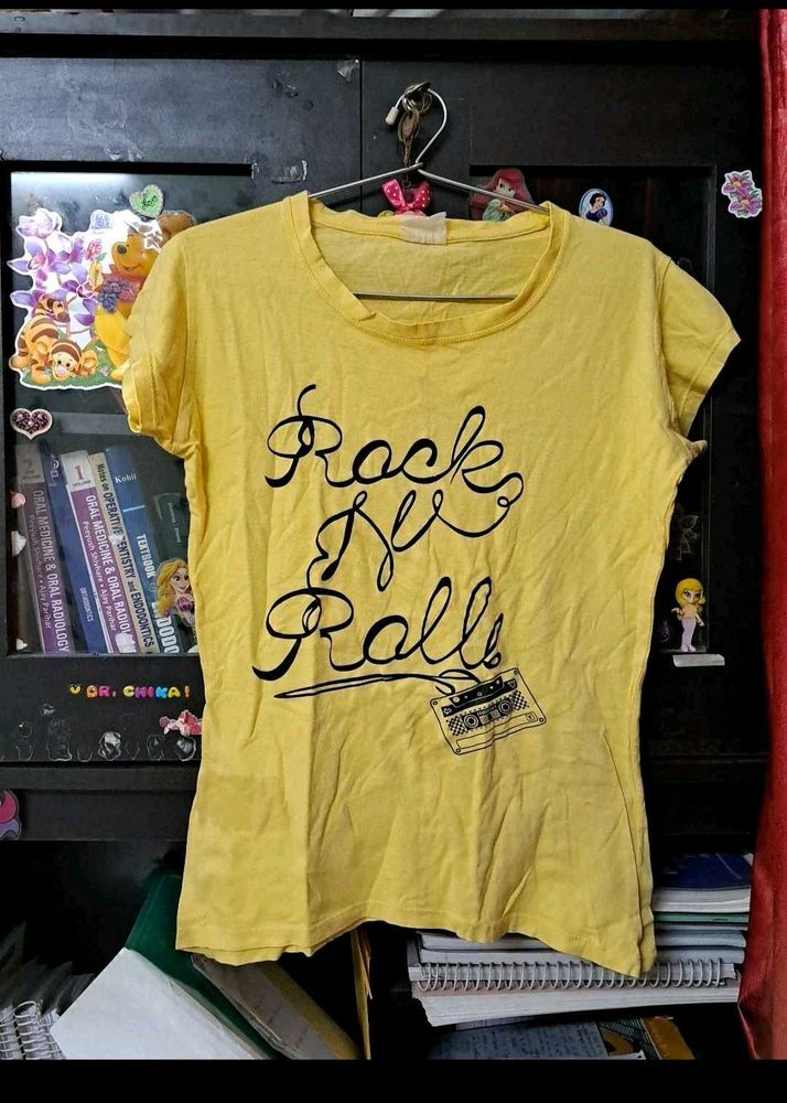 Yellow Casual T-Shirt