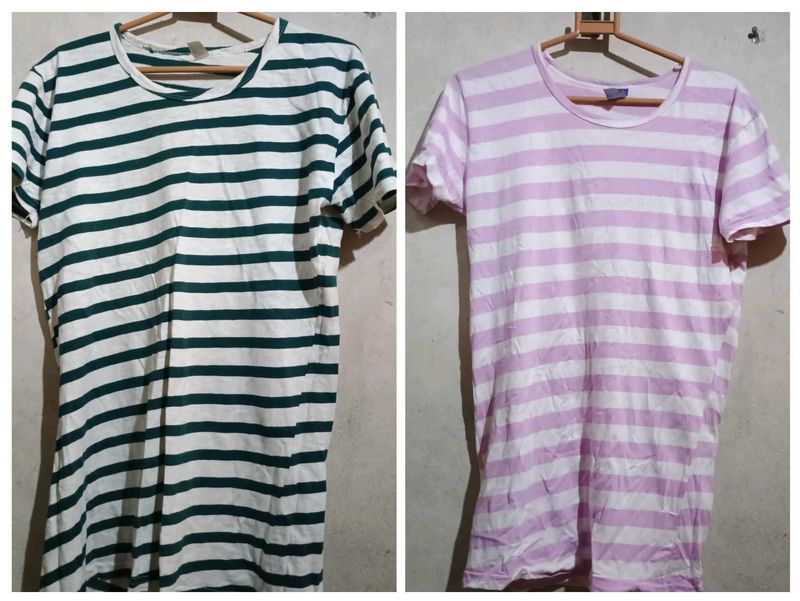 Combo Of Two Stripped T-shirts For Charity