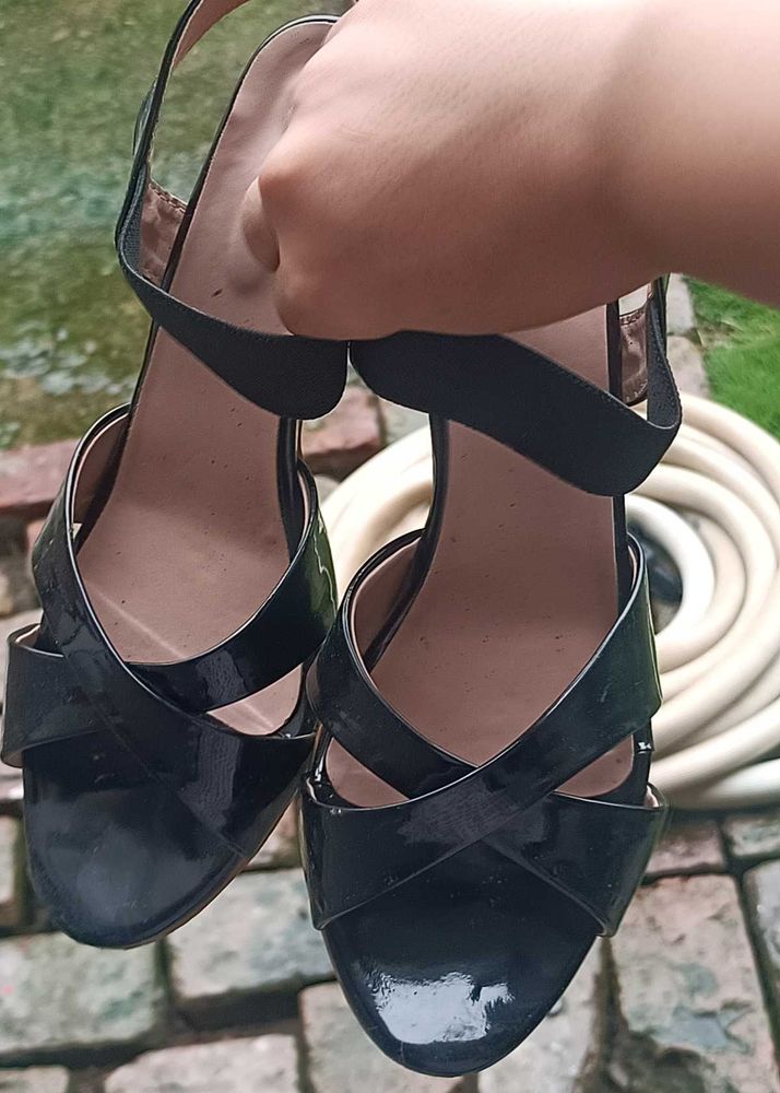 Black Heeled Sandals