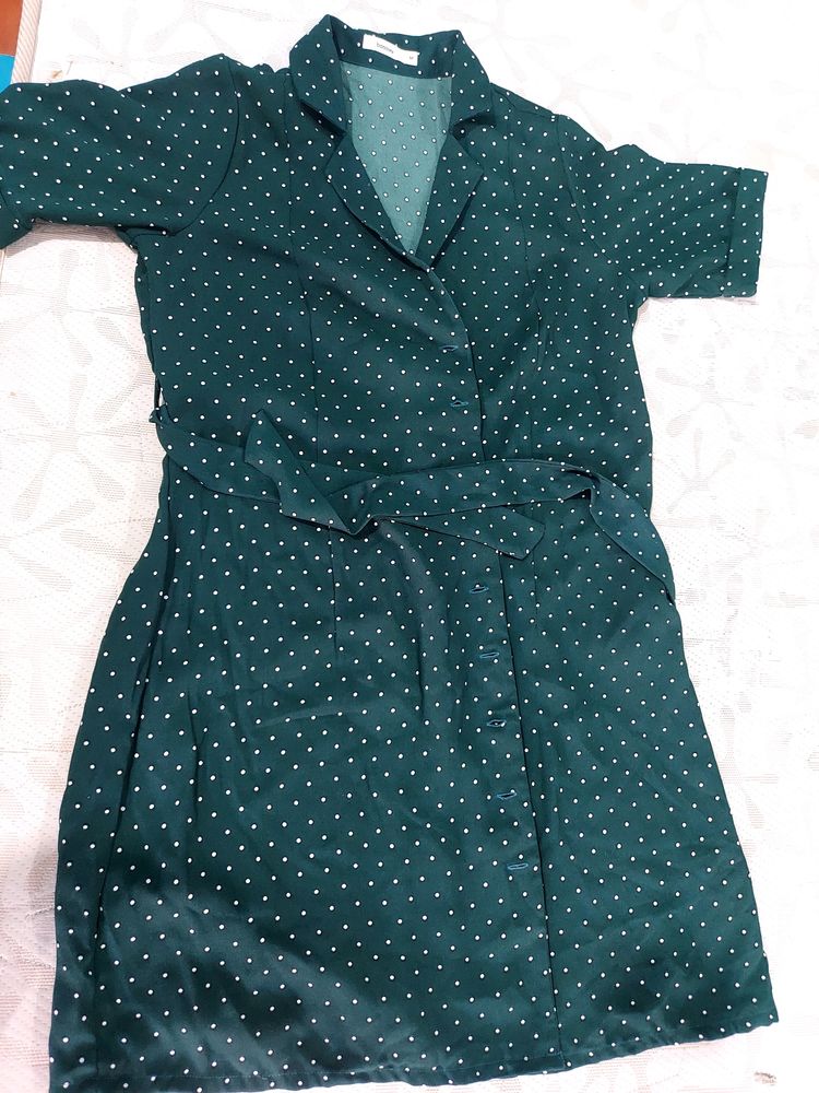 Bossini Women Green Printed A- line Dress