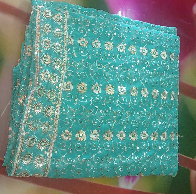 Beautiful Heavy Sequence Work Party Wear Saree
