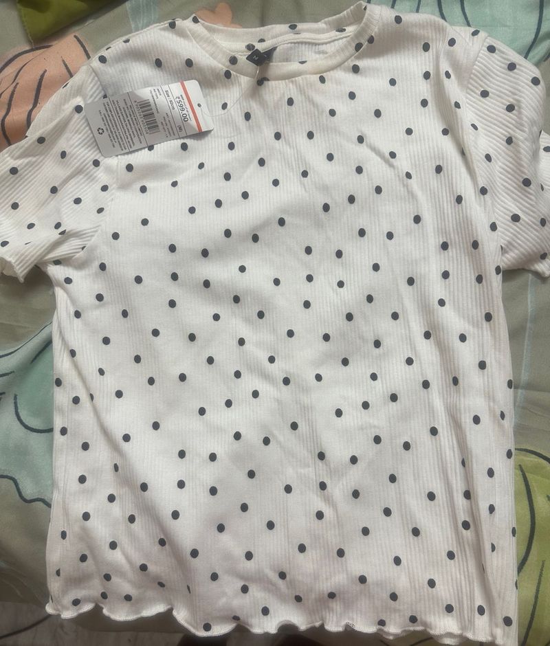 Rio White Polka Dot T-shirt