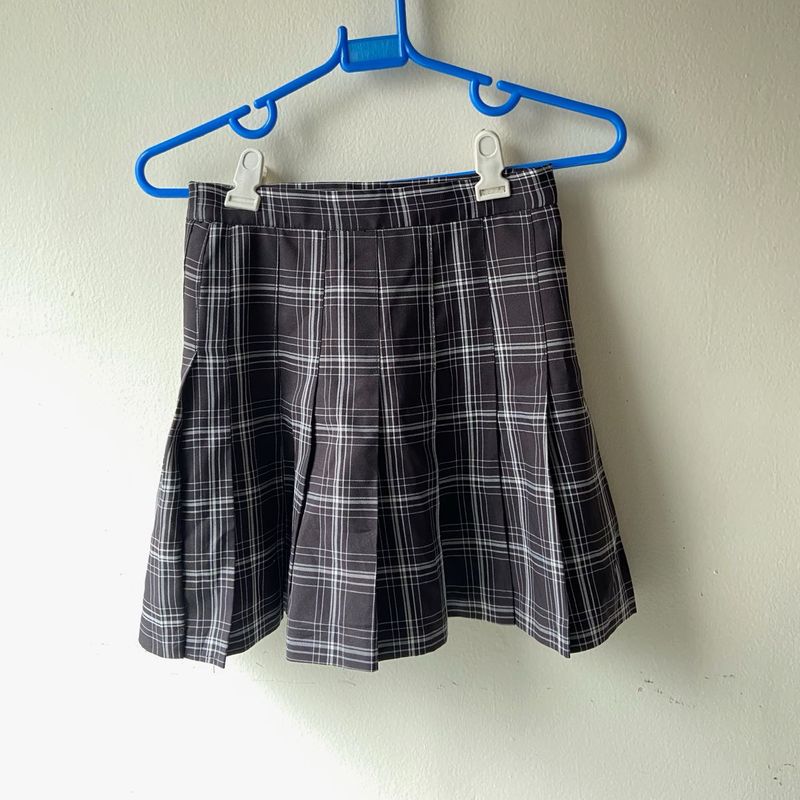 Plaid Pleated Skirt