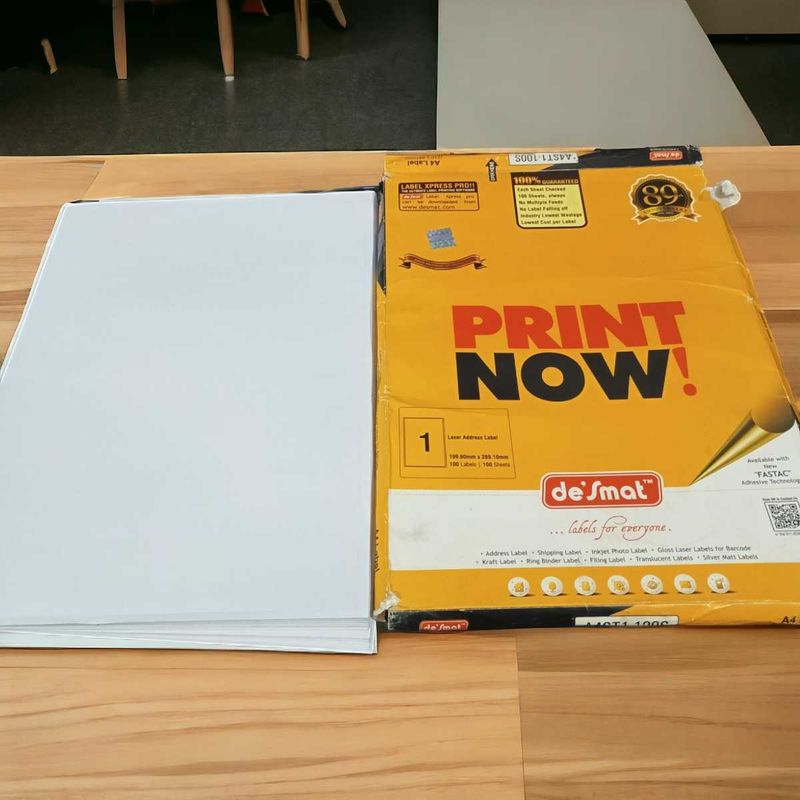 Sticky Sheet For Label Printing