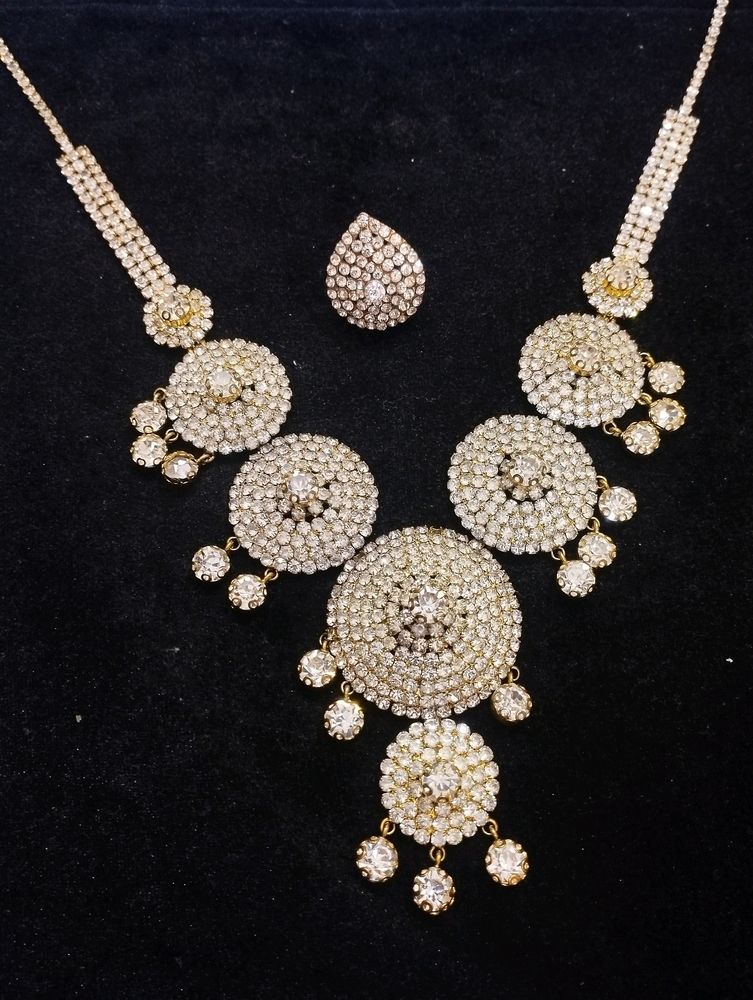 🎊OFFER PRICE SALE🎊Silver Necklace And Ring