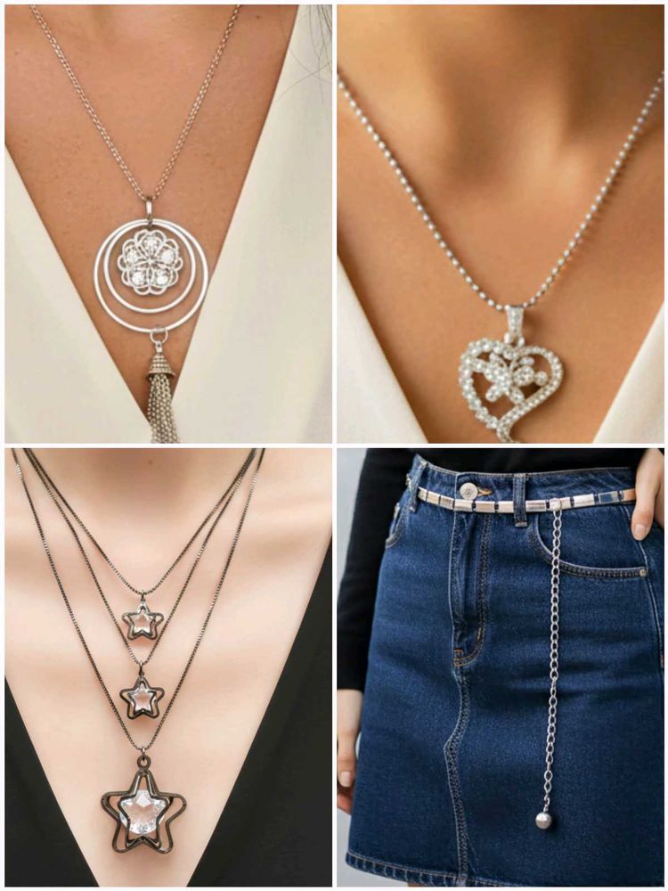 3 chain with pendant &amp; Belt 💓💫