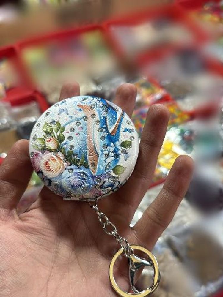 Floral Keychain mirror