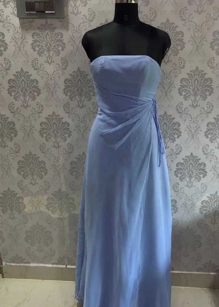 Periwinkle Strapless Maxi Dress🦋💎💕