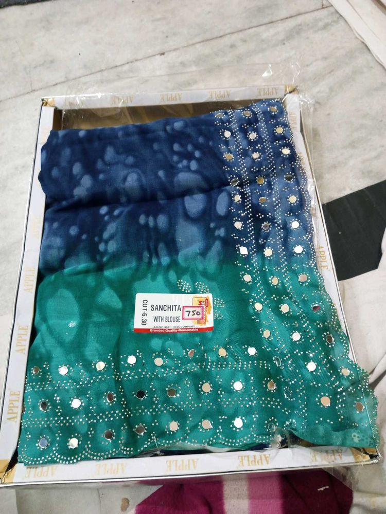 Light Weight Georgette Saree With Blouse Piece