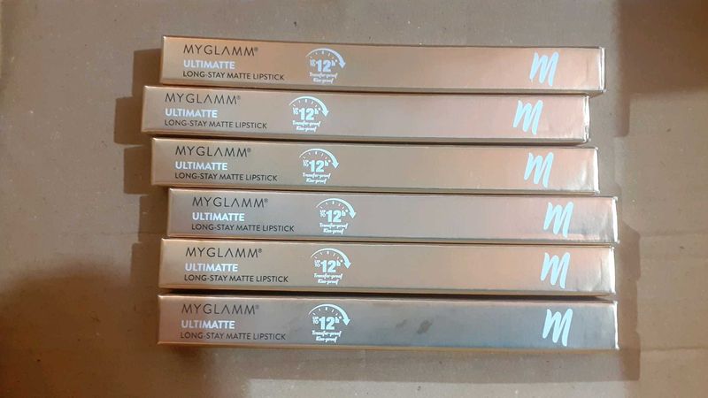 PACK OF 6 BRAND NEW MYGLAMM ULTIMATE LIPSTICKS