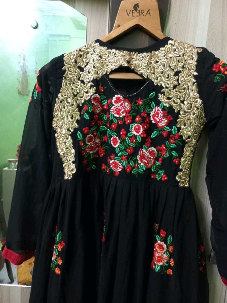 Embroidered Black gown Diwali special