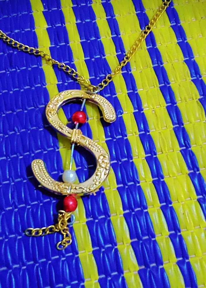 &#34;S&#34; Initial Gold Necklace