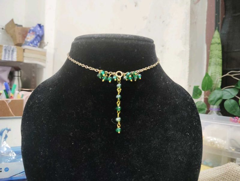 Emerald Green Beaded Necklace