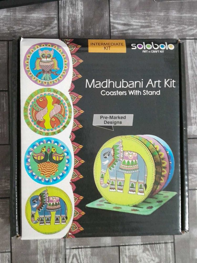 Madhubani Art Kit - Coasters With Stand