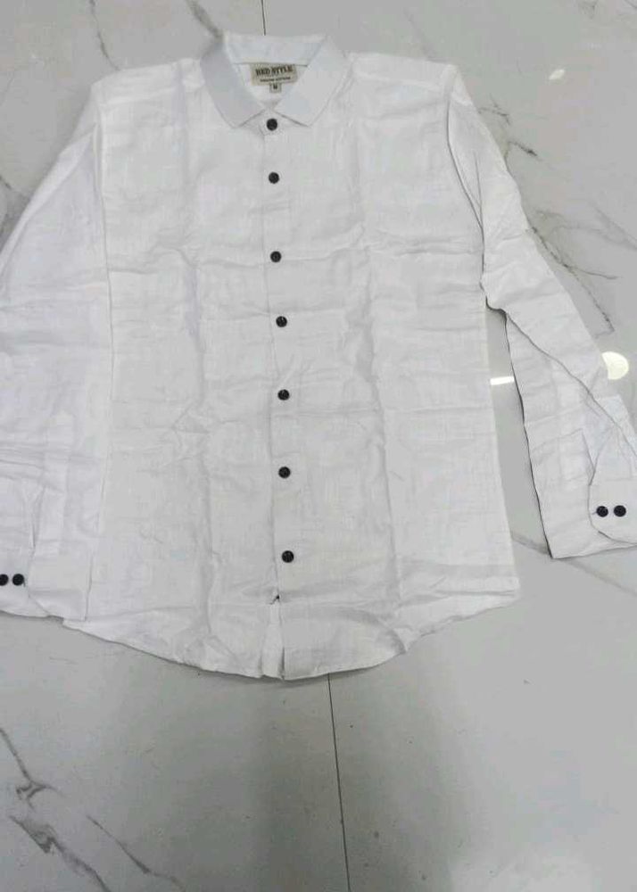 Classic White Linen Shirt