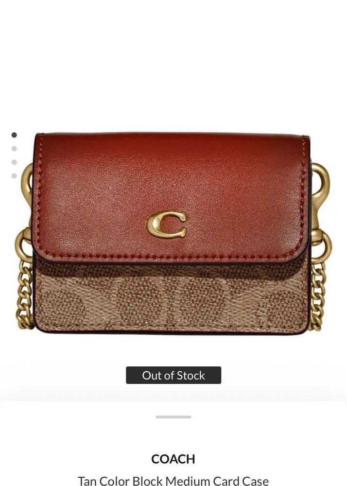 Coach Color Block Card Case
