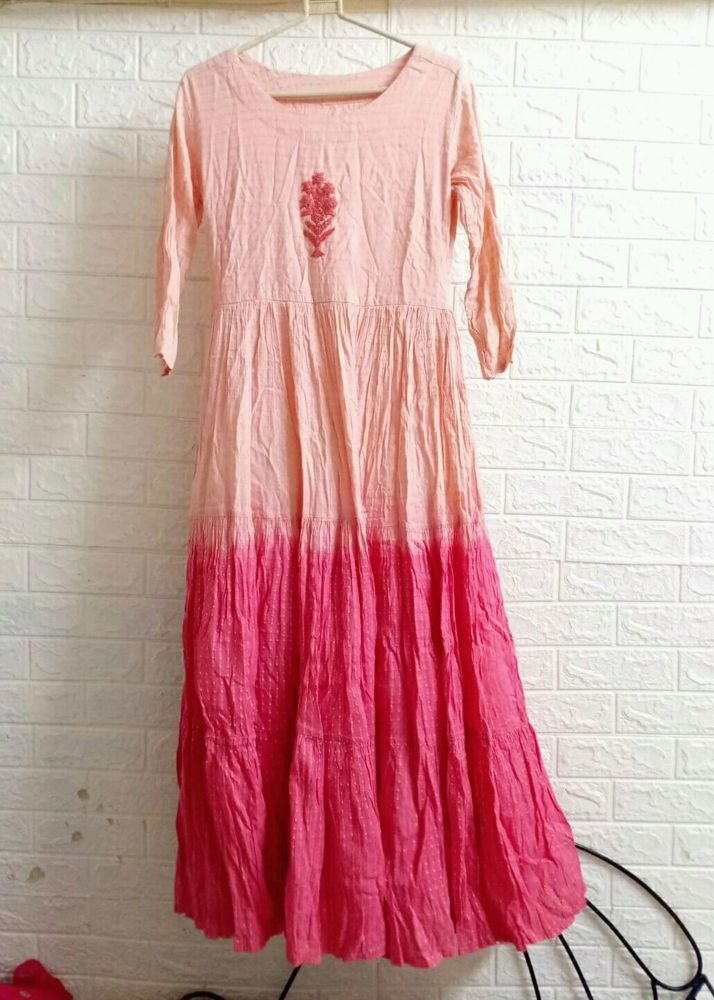 Stitched Ethnic Pink Shaded Shown With Dupatta