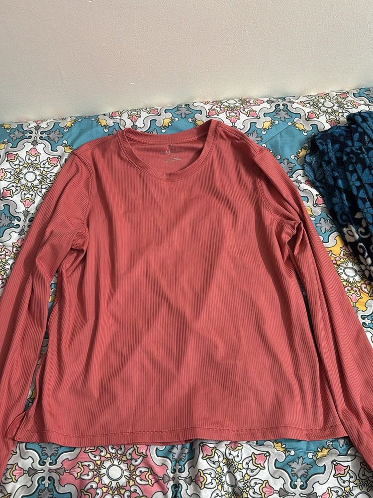Coral Long Sleeve Top