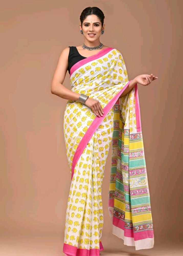 Elephant Print Saree