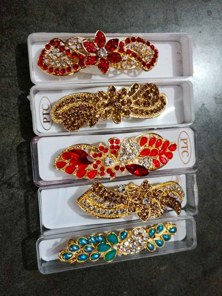 Combo Of 5 Hair Clips New And Free Glow&amp;Lovely
