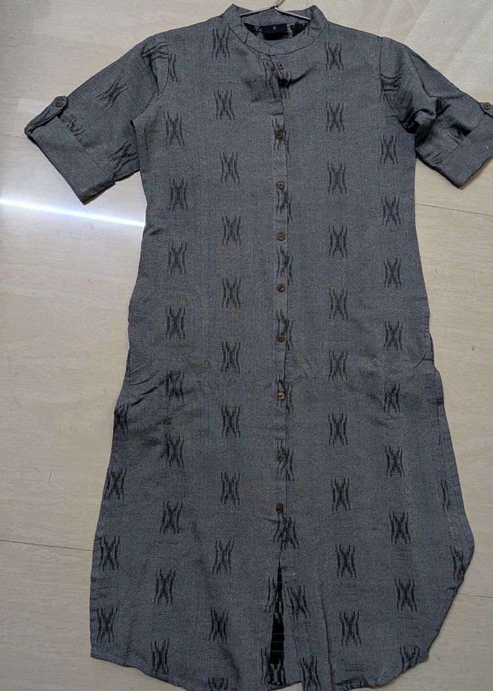 Gray Printed Tunic Top