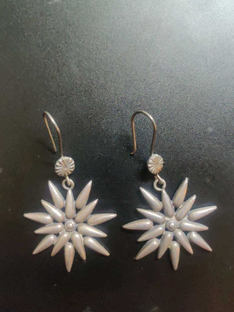 Vintage Tribal Earrings In Pure Silver