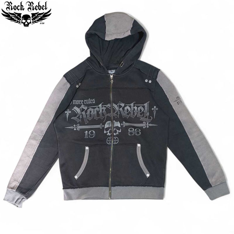 Rock Rebel 1986 Skull Edition⚡Gothic Hoodie