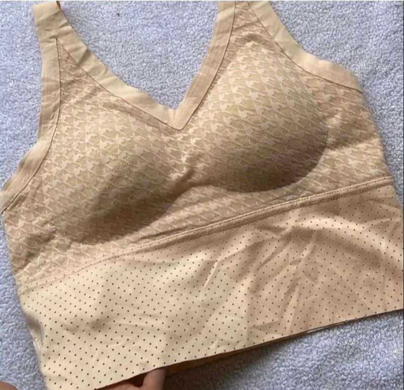 Comfortable Beige sports Bra (Large size)