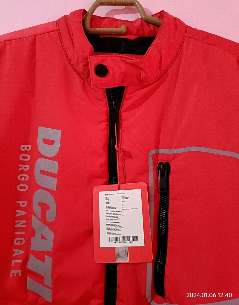 Men Branded Red Ducati Jacket