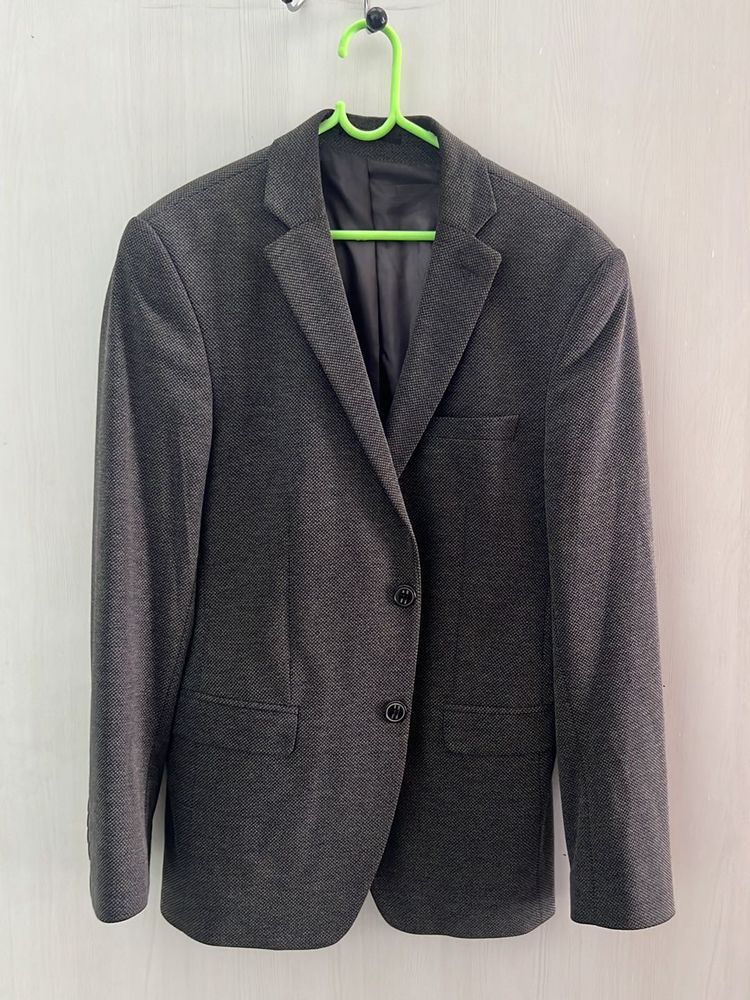 Gray Casual Blazer