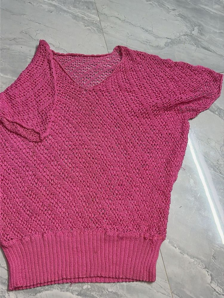 Pink Knitted Top