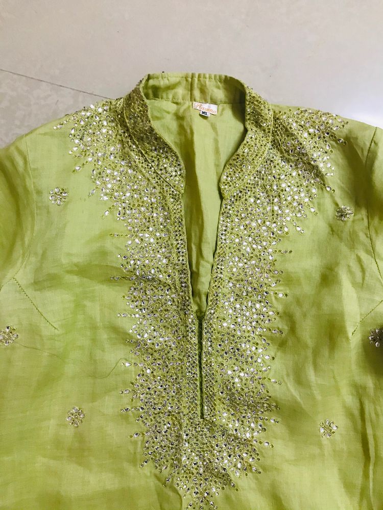 mint green kurti