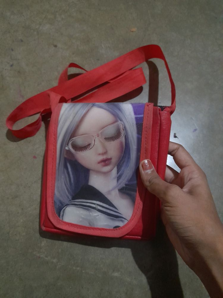 Red 3D Sling Bag
