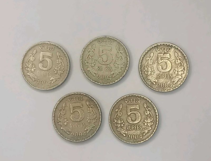 ₹5 Coins Rare And Scared❗ 2004 ❗