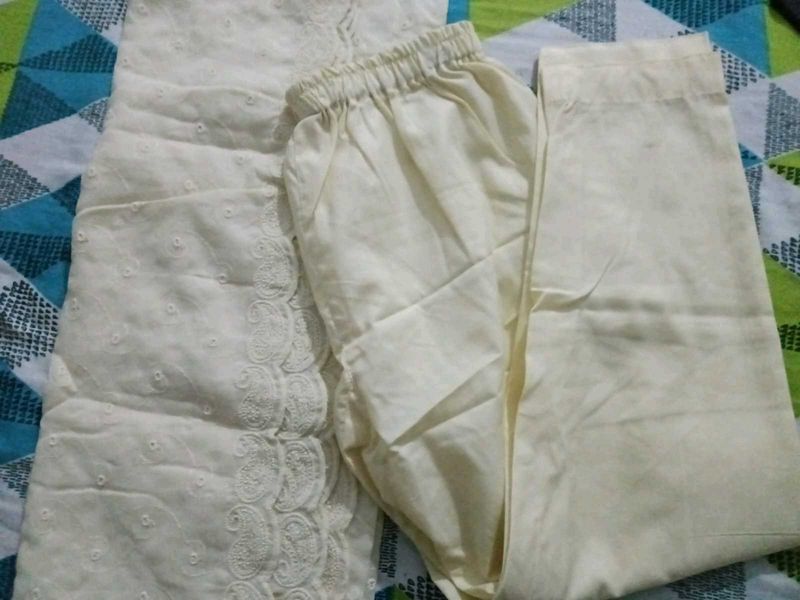 Beige Salwar Suit Set Of Three
