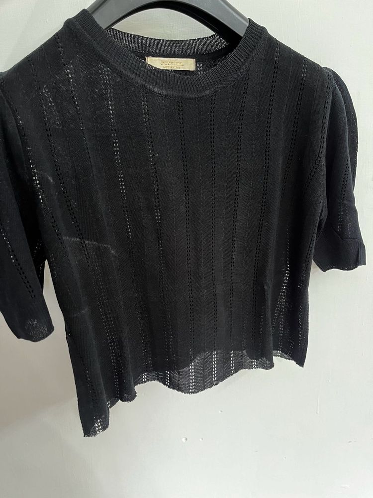 Black Knit Top