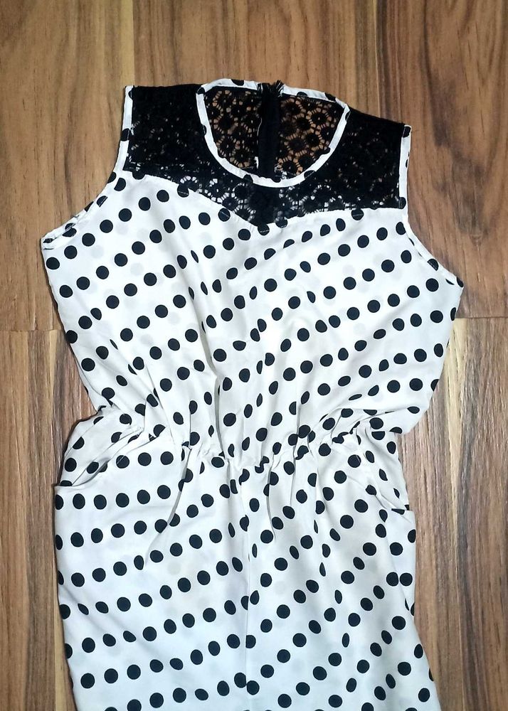Polka Dot Sleeveless Jumpsuit