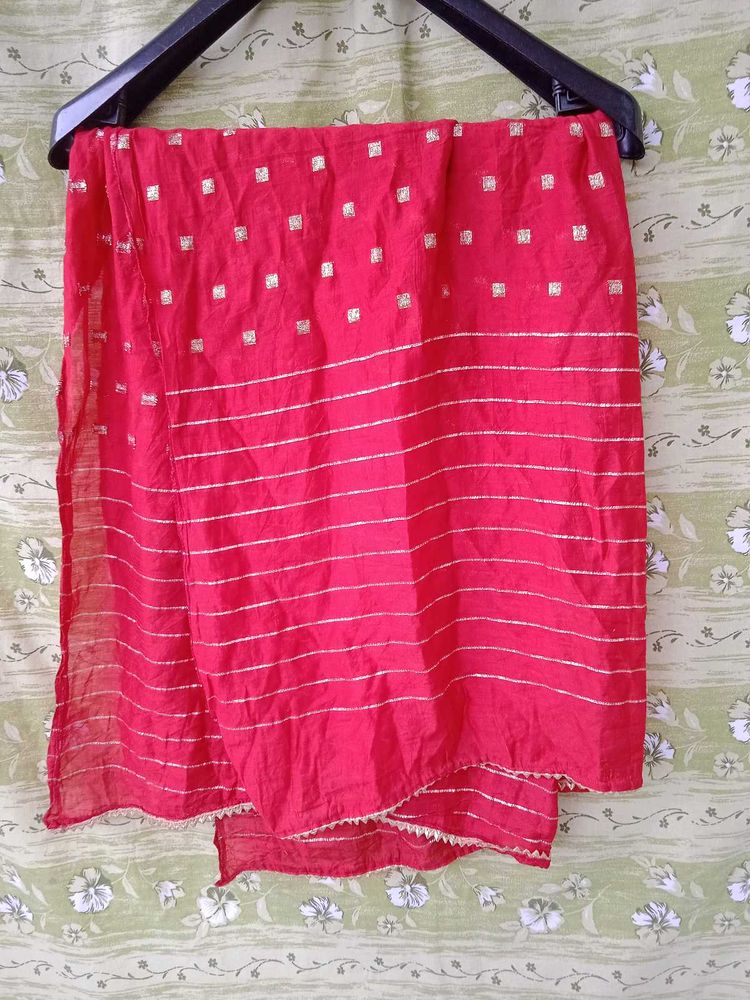 Red &amp; Gold Dupatta