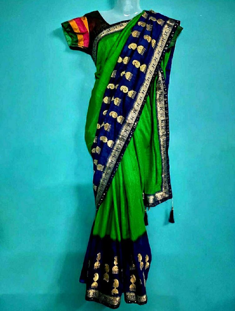 Green Color Party wear Saree