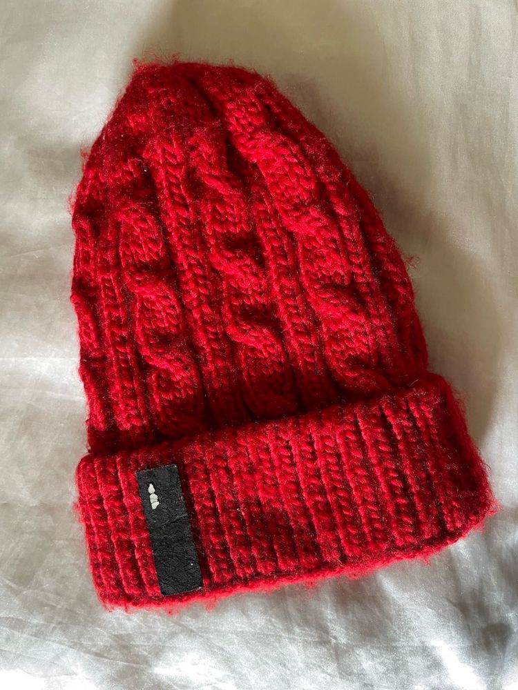 Red Knit Beanie