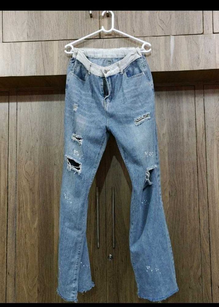 Distressed Flare Jeans