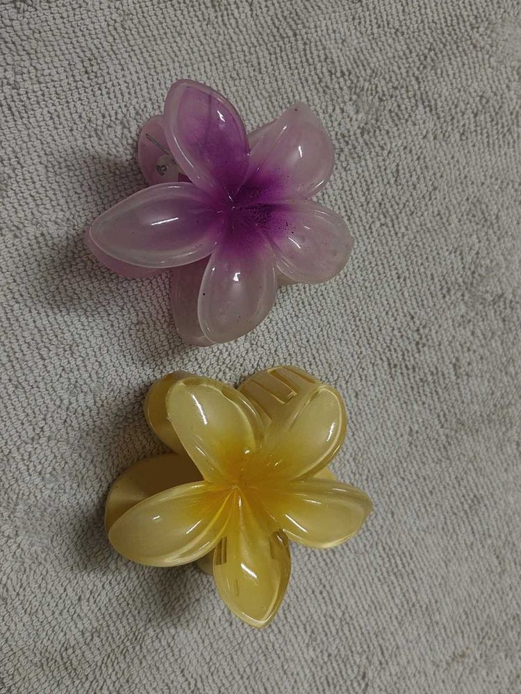 Flower Hair Claw Clip Set
