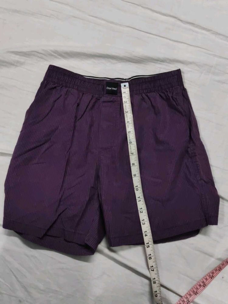 Men&#39;s Purple Striped Shorts
