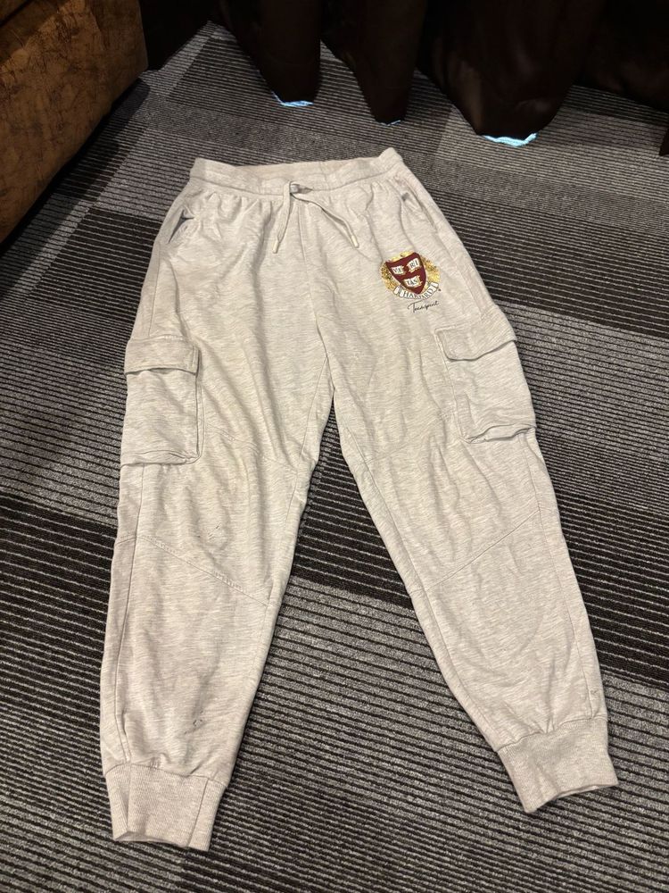 Teamspirit X Harvard Grey Cargo Sweatpants