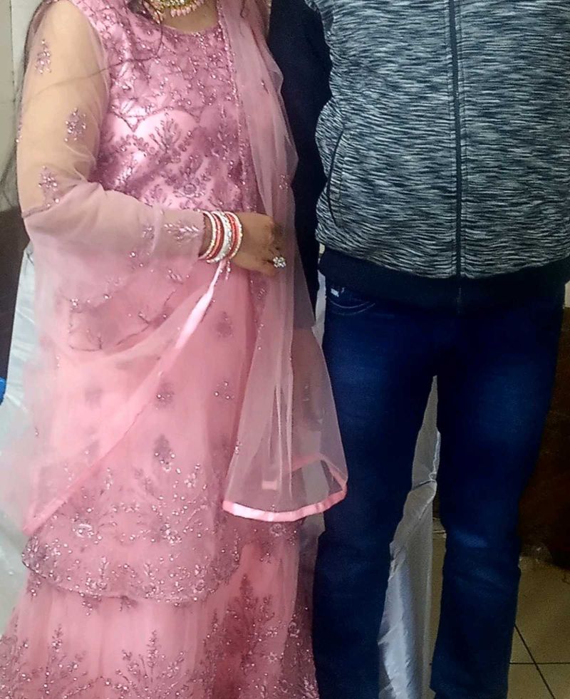 Pink Embroidered Gown