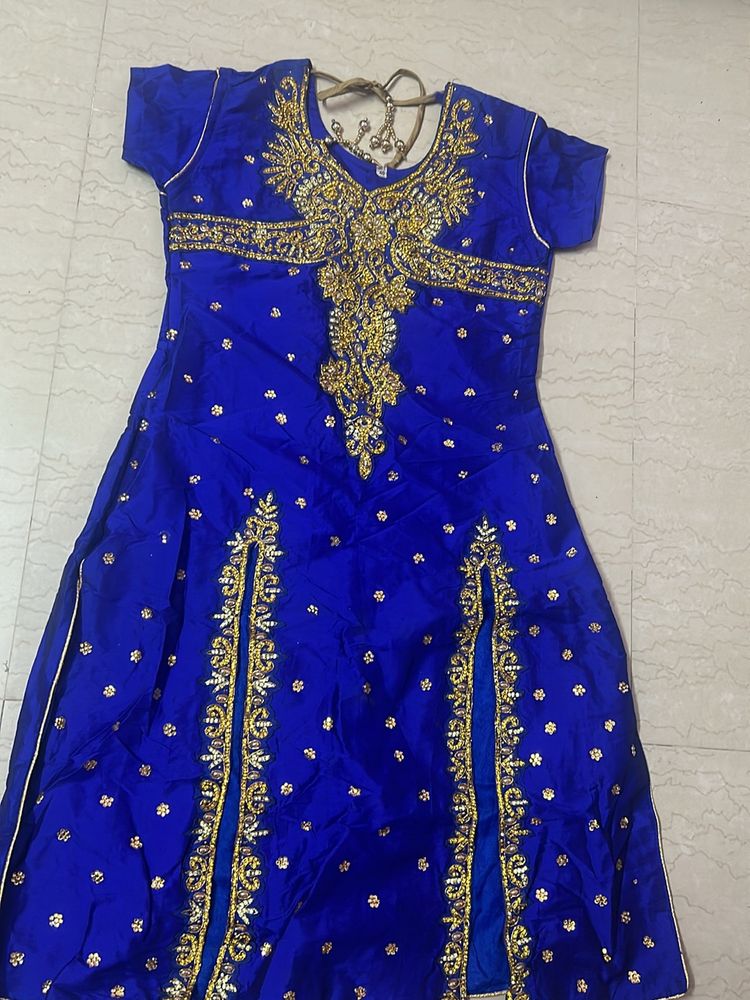 Royal Blue Indian Dress
