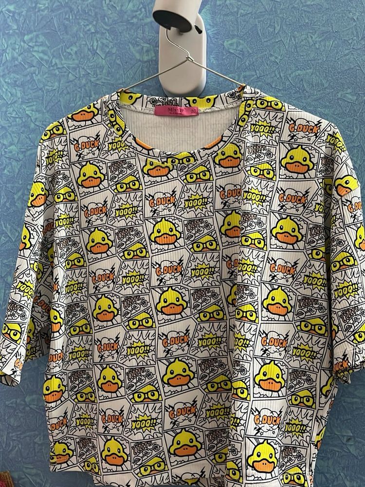 Cartoon Duck Graphic Tee