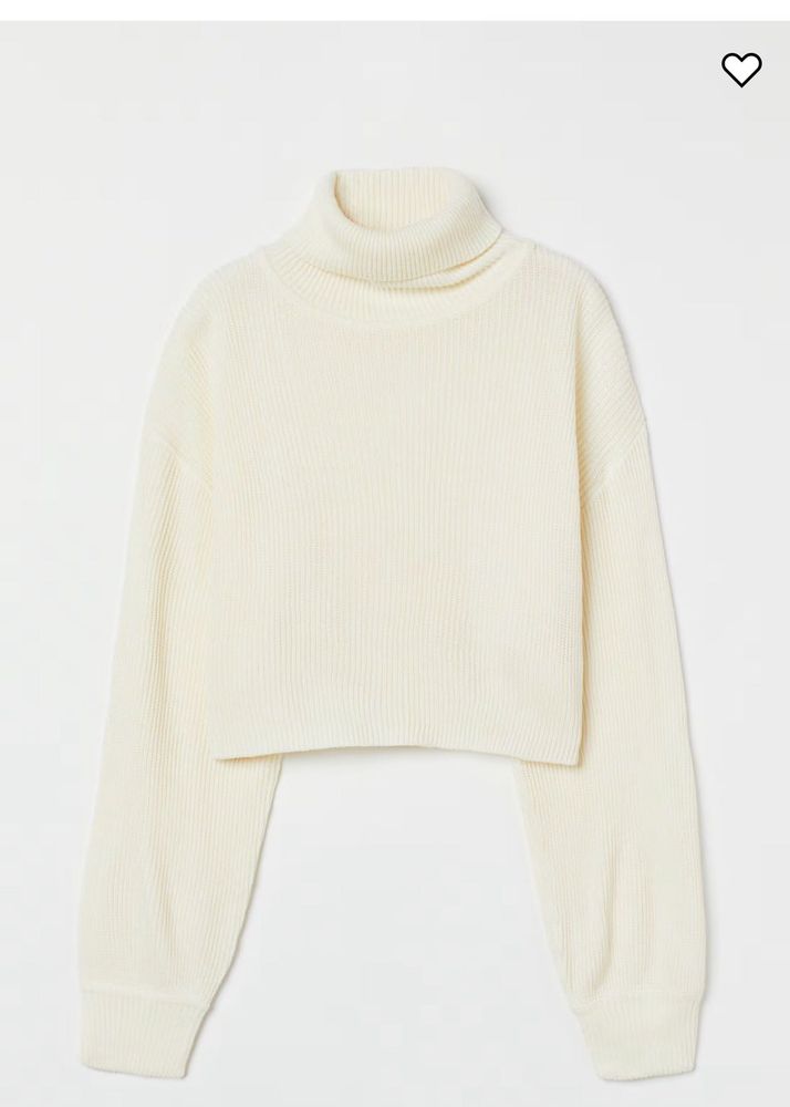 H&amp;m Turtleneck Cropped Jumper (Xs)
