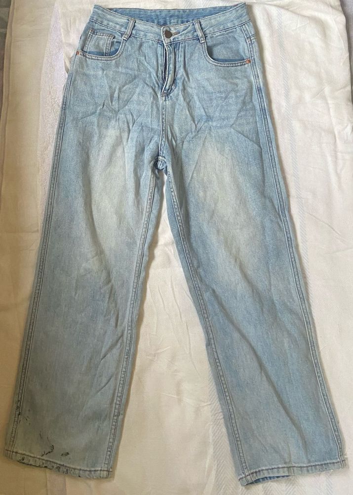 Light Wash Wide Leg Jeans
